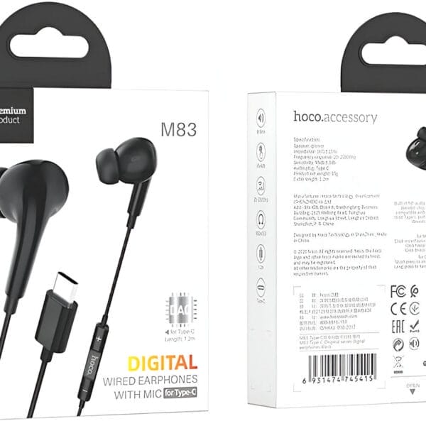 Hoco M83 Original Series Wire-Controlled Digital Earphones With Microphone