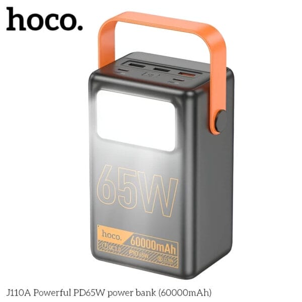 HOCO J110A Powerful PD65W Power Bank With LED Light 60000mAh