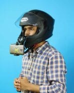 Helmet Chin Mount And Mobile Holder For Smartphone & Action Camera